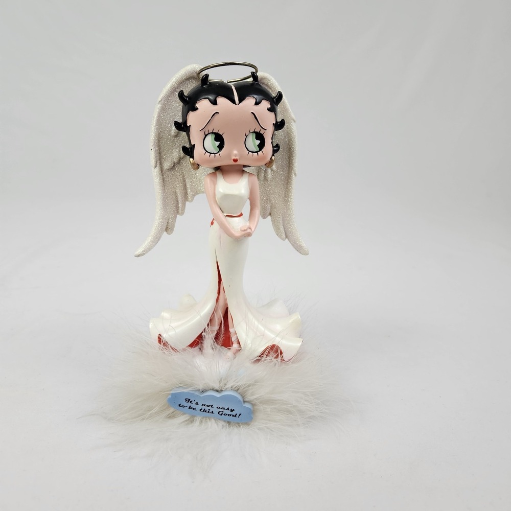 Betty Boop Bobblehead Angel 2001 Vintage Figure "It's Not Easy To Be This Good"